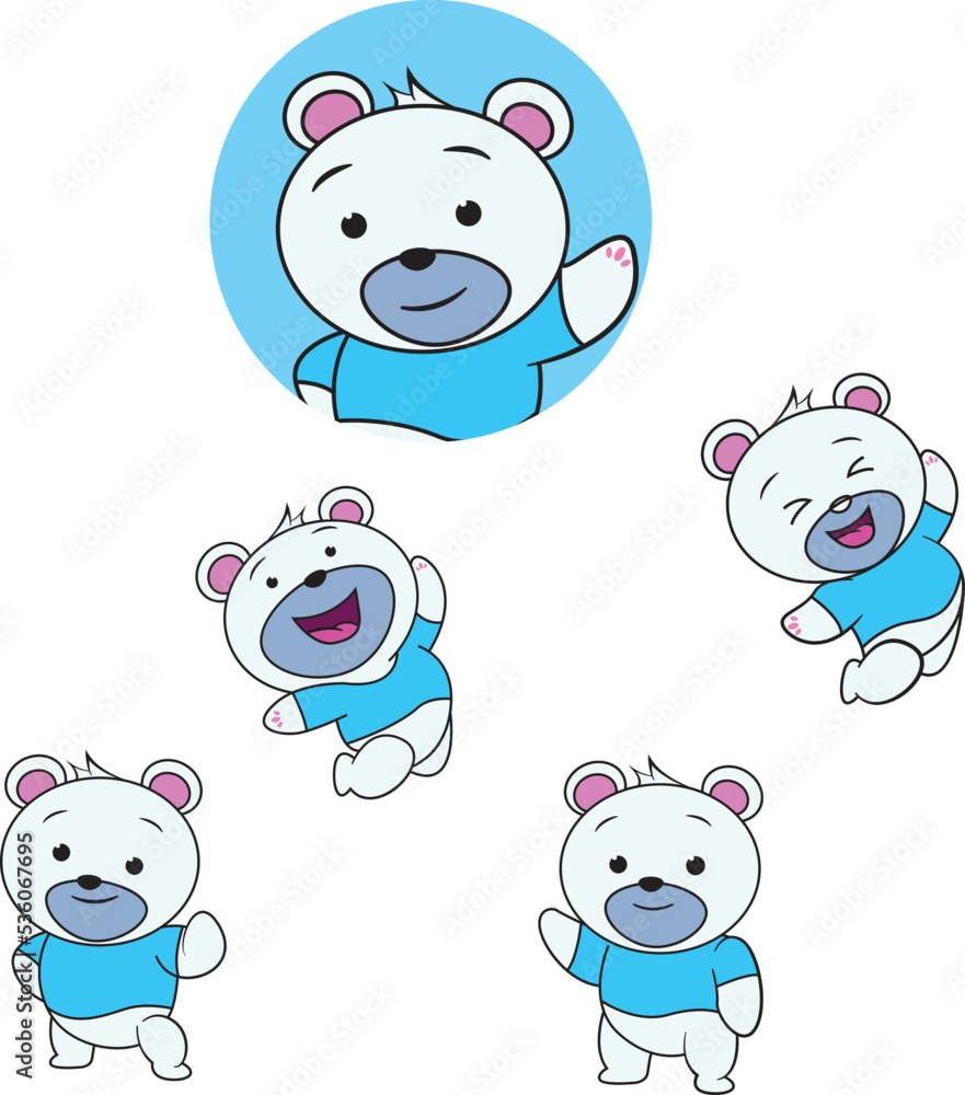 Cute Polar Cartoon Illustration Cute Polar Cartoon Illustration