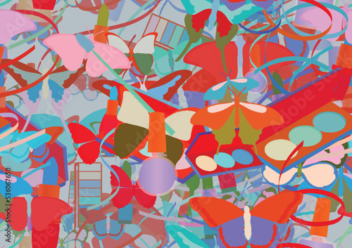 Background pattern abstract seamless design texture. Theme is about tropical, cosmetics, wavy, background