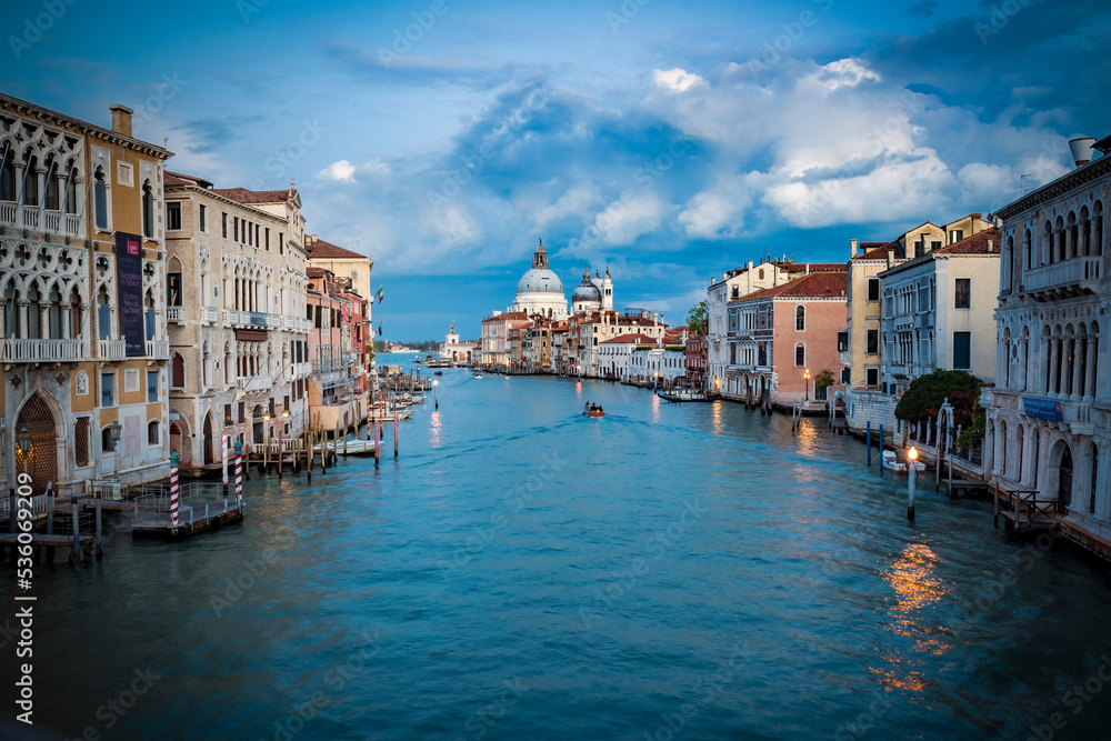 Classic view of Venice across the Grand canal
