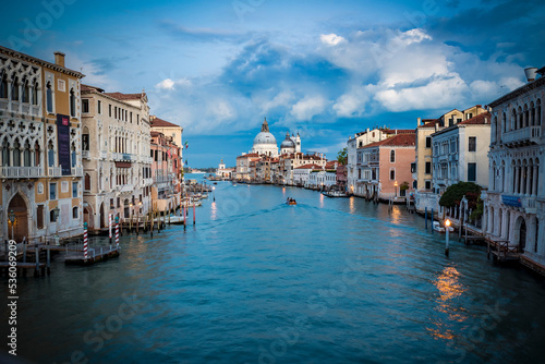 Classic view of Venice across the Grand canal