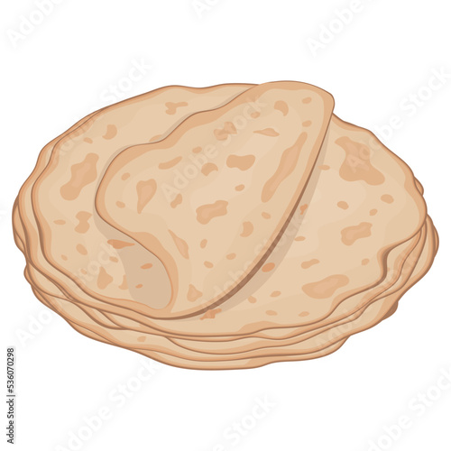 Stack of pancakes, color vector isolated cartoon-style illustration