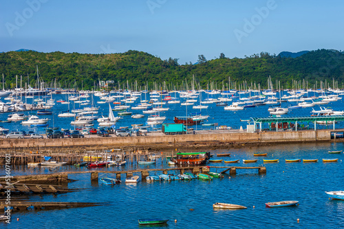 Aerial View of Hebe Haven and Pak Sha Wan, Sai Kung Peninsula, Hong Kong