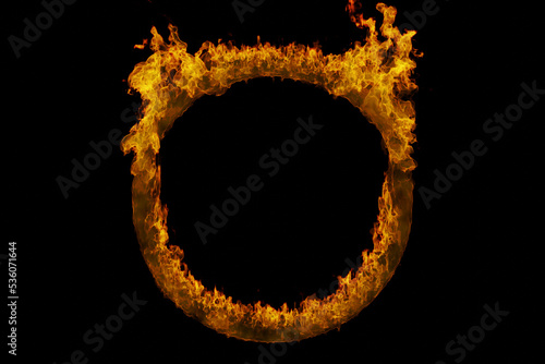 炎の輪の3Dイラスト