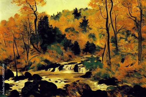 Affelder Falls in the West Woods during Autumn, Northeast Ohio.