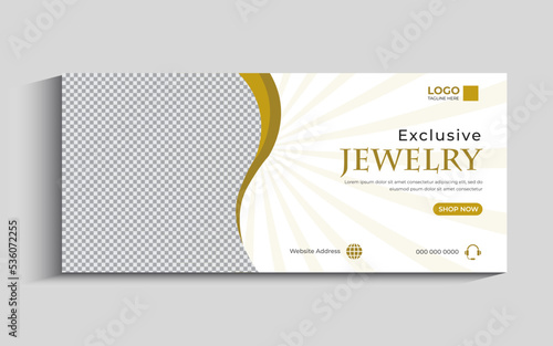 Jewelry Facebook Cover Template Design