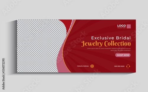Jewelry Facebook Cover Template Design