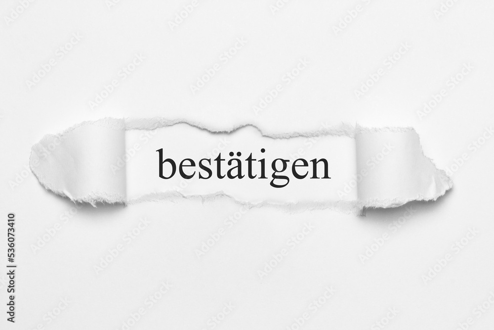 bestätigen