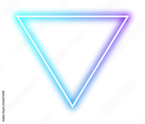 Triangle Neon Futuristic sign frame blue purple