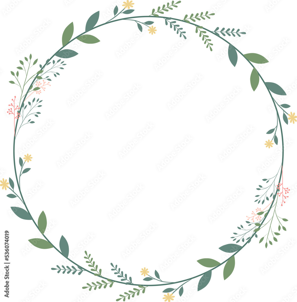 Fototapeta premium Floral Wreath Frame