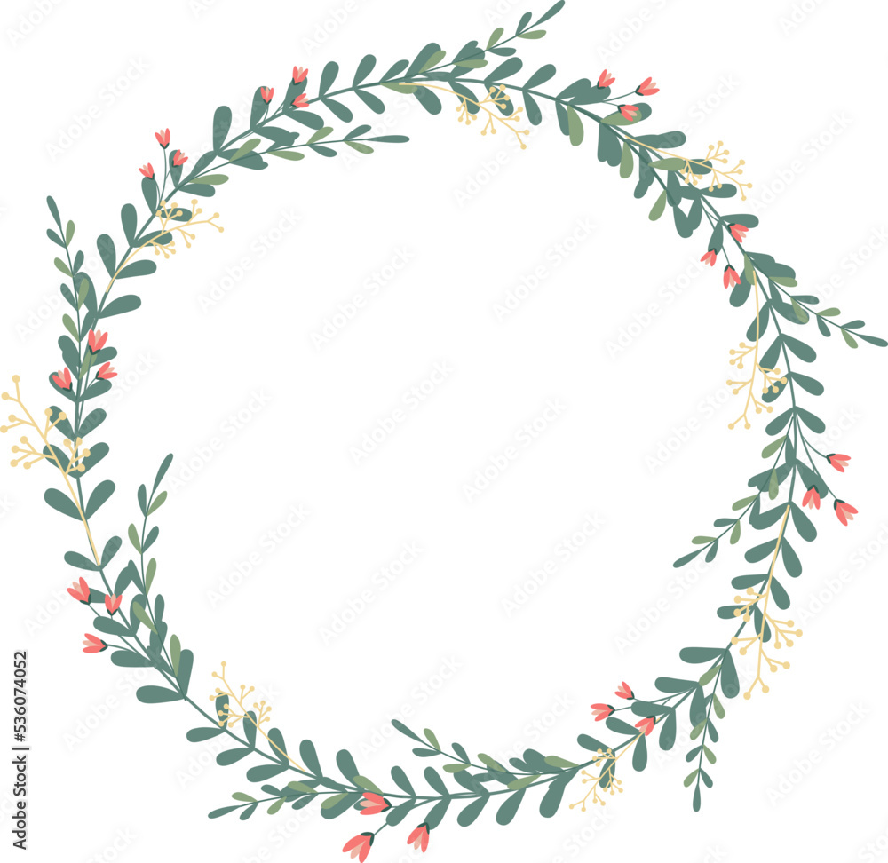 Obraz premium Floral Wreath Frame