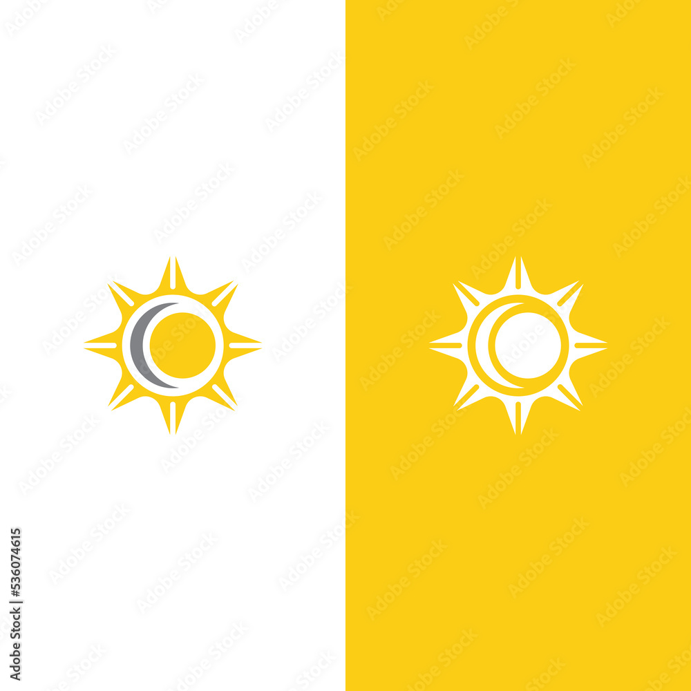 Fototapeta premium Creative sun concept logo illustration