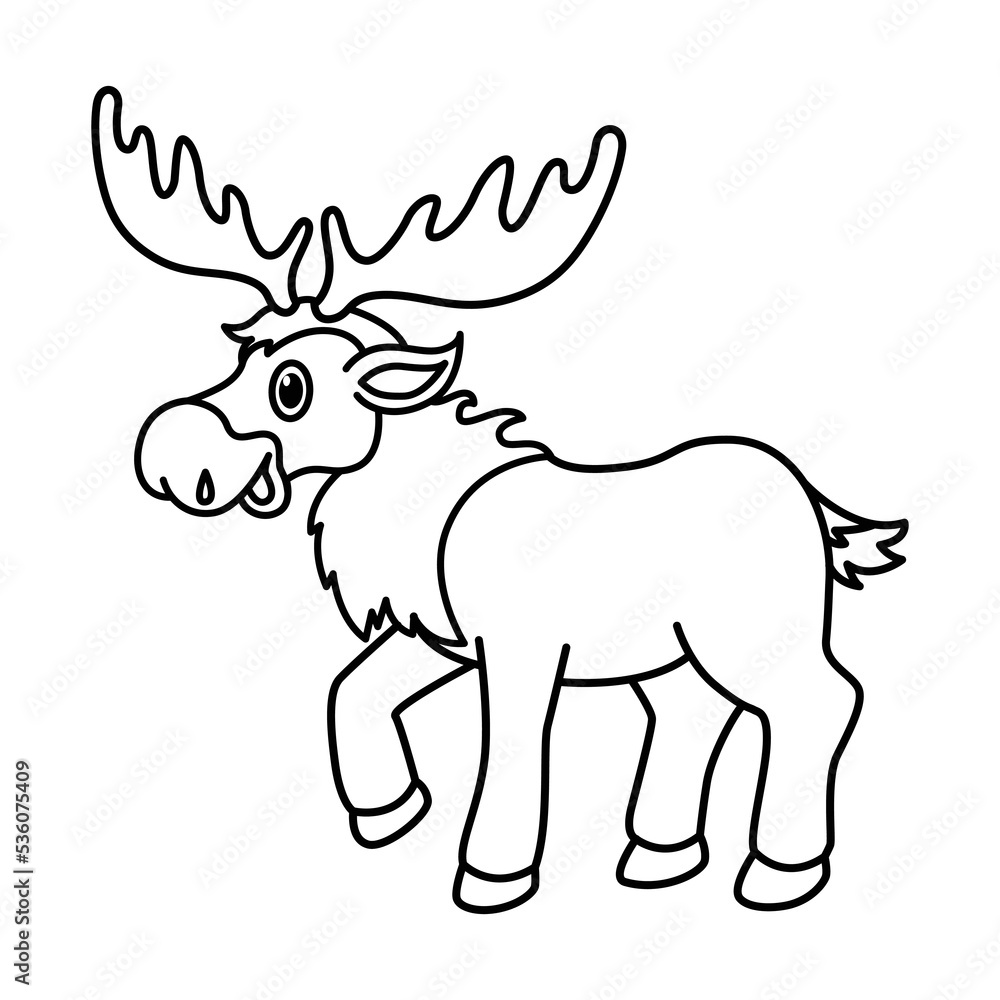 Fototapeta premium Cute goose cartoon characters vector illustration. For kids coloring book.