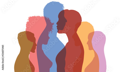 Multiethnic society and friendship between people of different cultures. Having a multicultural community. Racial equality and anti-racism. Diversity of culture and ethnicity.