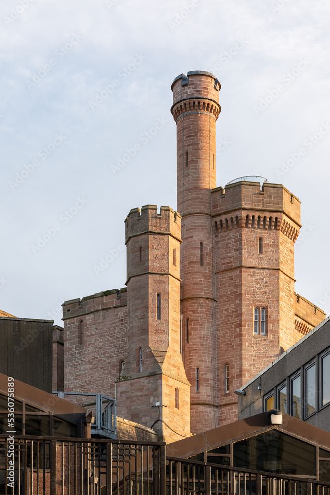 4 October 2022. Inverness, Highlands, Scotland. This is Inverness Castle in the last hour of the suns rays on an October afternoon...