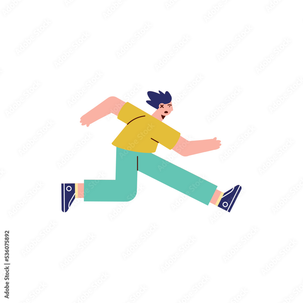 young man running young man running