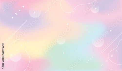 Vector illustration of galaxy fantasy background and pastel color.The unicorn in pastel sky with rainbow.