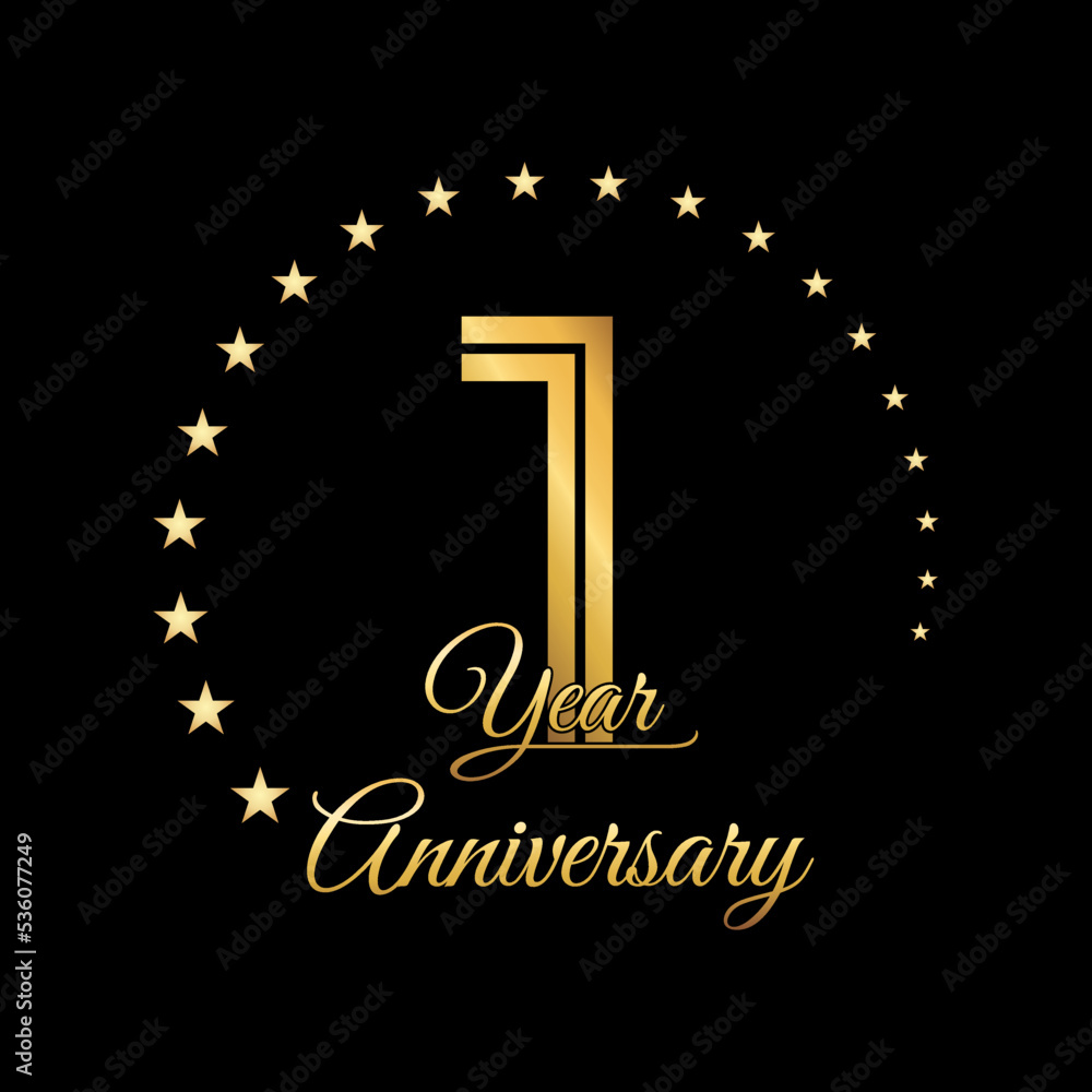 1 Year Anniversary, Perfect template design for anniversary celebration ...