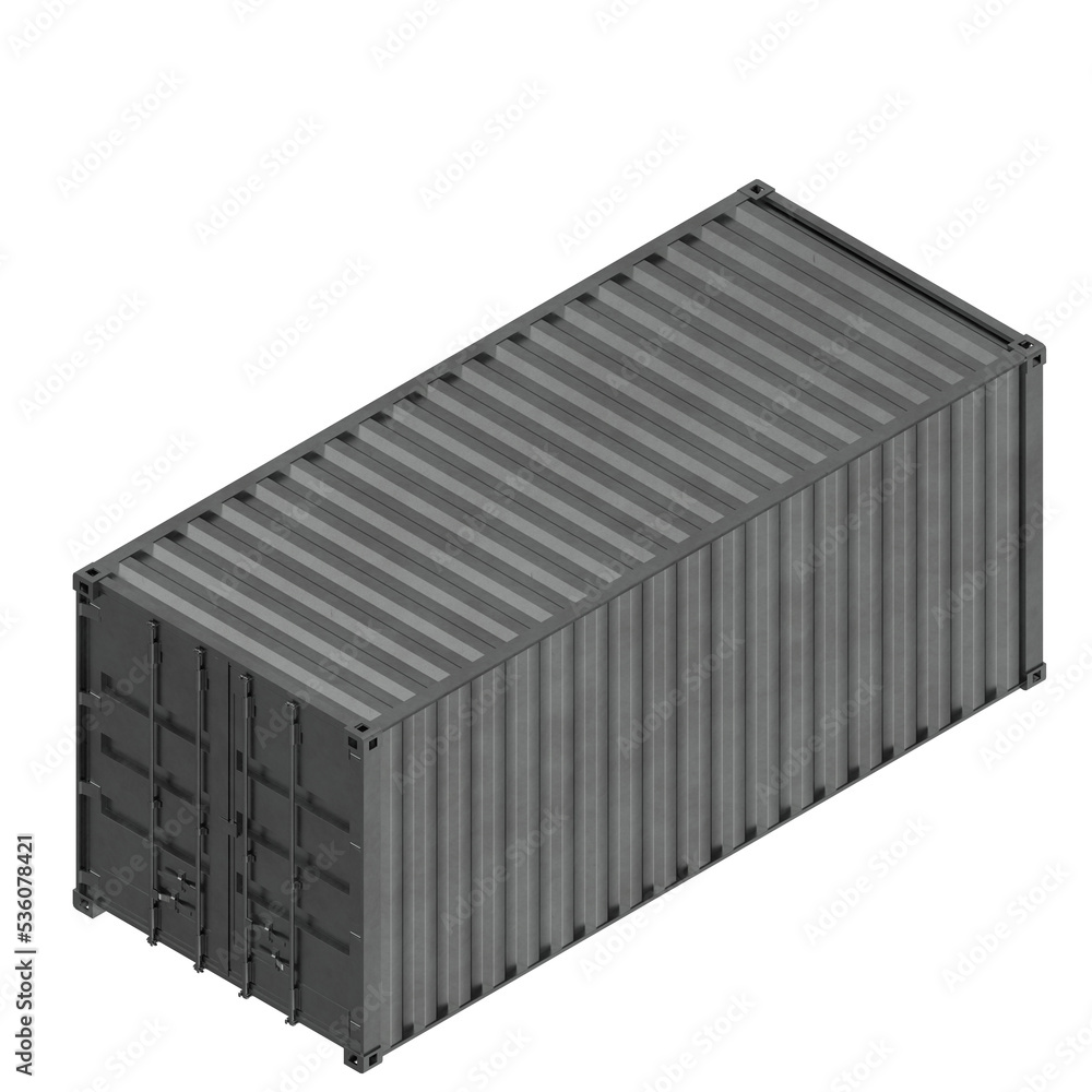3d rendering illustration of a closed shipping container 3d rendering illustration of a closed shipping container