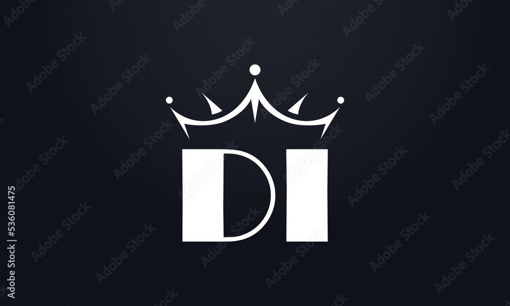 King crown logo design vector and extra bold queen symbol