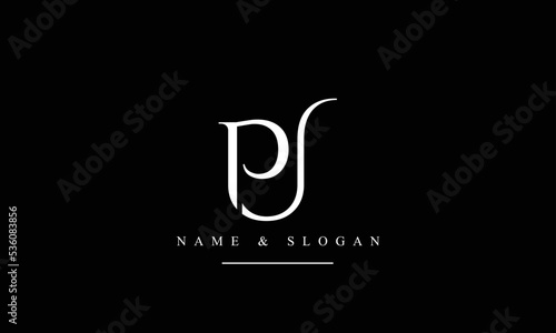 UP, PU, U, P abstract letters logo monogram