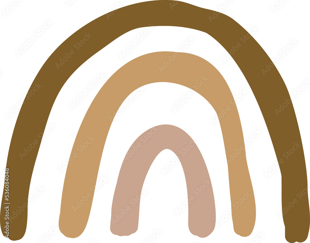 Rainbow illustration in bohemian style