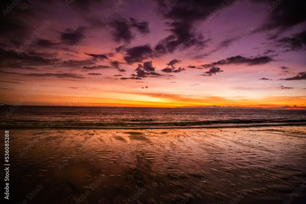 Sunset at Khao Lak beach, Thailand Sunset at Khao Lak beach, Thailand