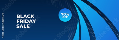 Black Friday sale design template with blueish theme. Design template for Black Friday sale banner. Blue black Friday discount with with place for text and price tag. Vector illustration.