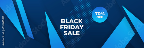 Black Friday sale design template with blueish theme. Design template for Black Friday sale banner. Blue black Friday discount with with place for text and price tag. Vector illustration.