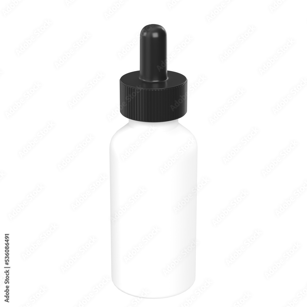 3d rendering illustration of an opaque dropper bottle 3d rendering illustration of an opaque dropper bottle