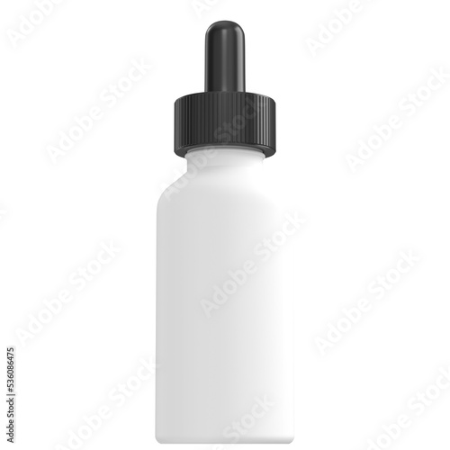 3d rendering illustration of an opaque dropper bottle