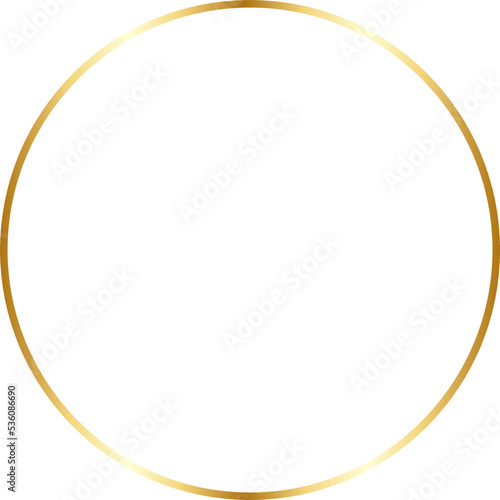 Rectangular Circle Gold Border Frame Vector