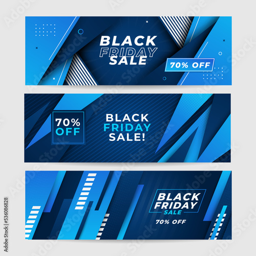 Black Friday sale design template with blueish theme. Design template for Black Friday sale banner. Blue black Friday discount with with place for text and price tag. Vector illustration.