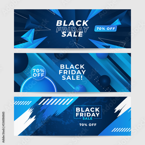 Black Friday sale design template with blueish theme. Design template for Black Friday sale banner. Blue black Friday discount with with place for text and price tag. Vector illustration.