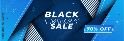 Black Friday sale design template with blueish theme. Design template for Black Friday sale banner. Blue black Friday discount with with place for text and price tag. Vector illustration.