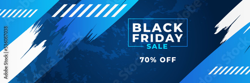 Black Friday sale design template with blueish theme. Design template for Black Friday sale banner. Blue black Friday discount with with place for text and price tag. Vector illustration.