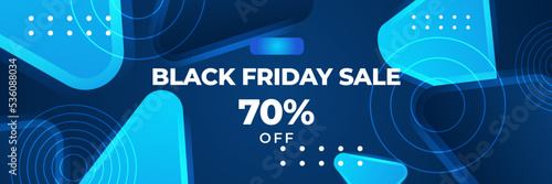 Black Friday sale design template with blueish theme. Design template for Black Friday sale banner. Blue black Friday discount with with place for text and price tag. Vector illustration.