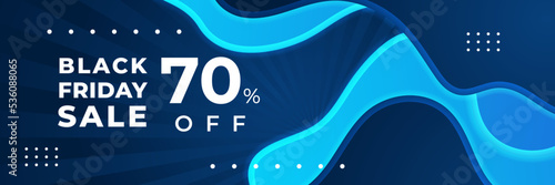Black Friday sale design template with blueish theme. Design template for Black Friday sale banner. Blue black Friday discount with with place for text and price tag. Vector illustration.
