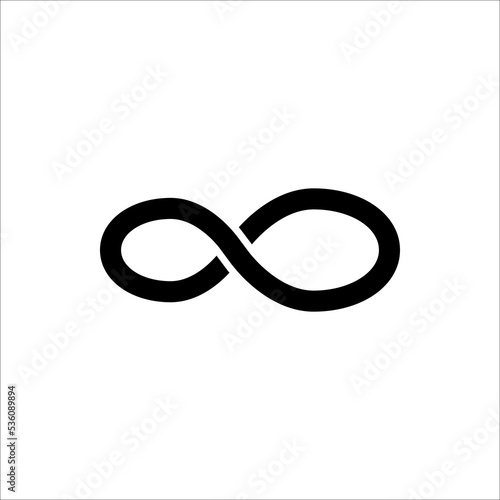 Infinity symbol. Vector logos. Simple style, isolated on a white background.
