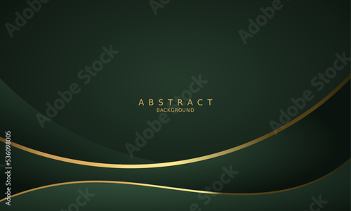 dark green luxury premium background and gold line.