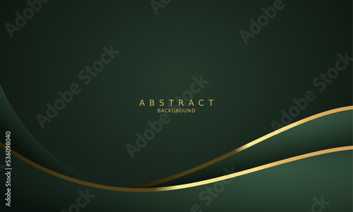 dark green luxury premium background and gold line.