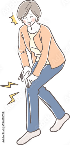 膝が痛いシニア女性