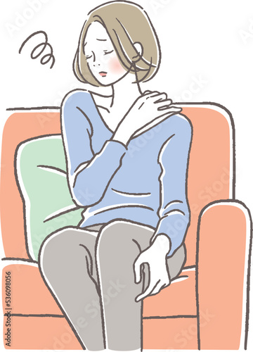 肩こりの女性