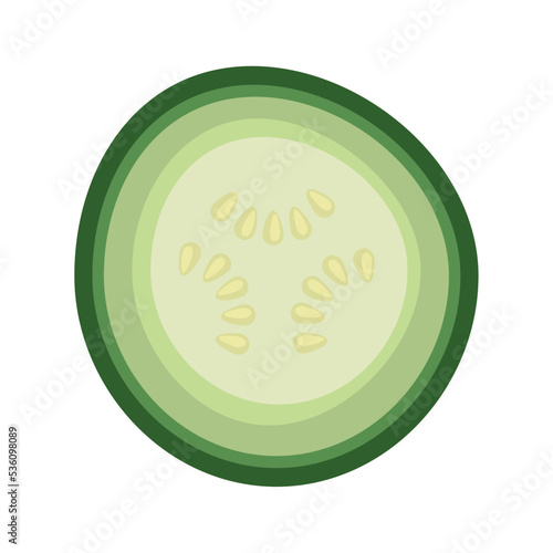 half cucumber vegetable