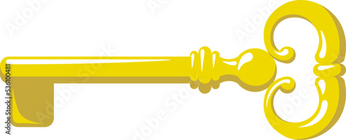 Vintage lever Door Key icon. Vector illustration