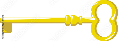 Vintage lever Door Key icon. Vector illustration