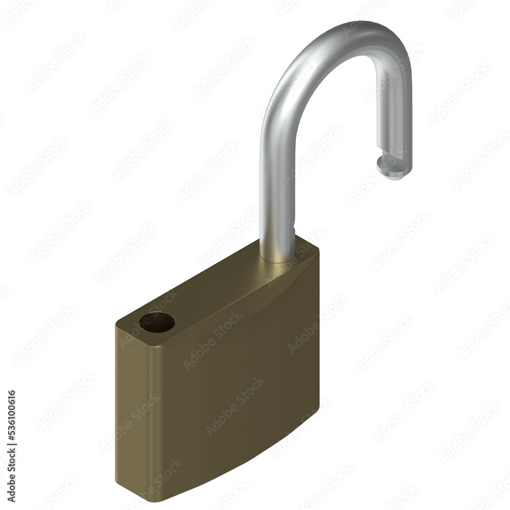 3d rendering illustration of a padlock 3d rendering illustration of a padlock