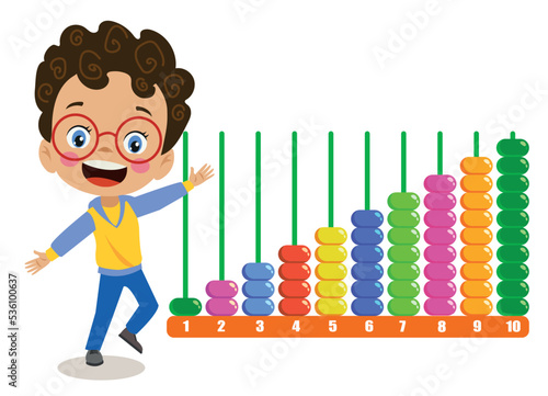 cute playing with bead abacus