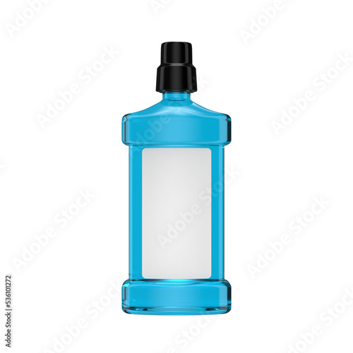 Mouthwash bottle 3D render for mockup