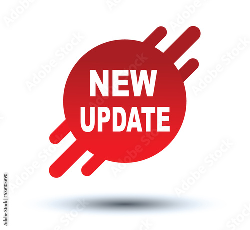 Vector Illustration New Update. Red vector design with white background.