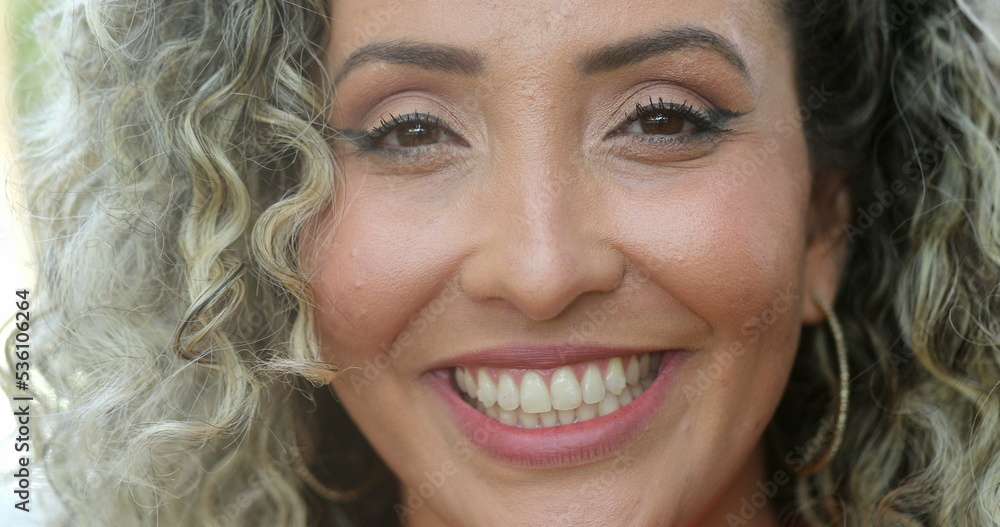 Brazilian woman in 30s smiling portrait face Brazilian woman in 30s smiling portrait face